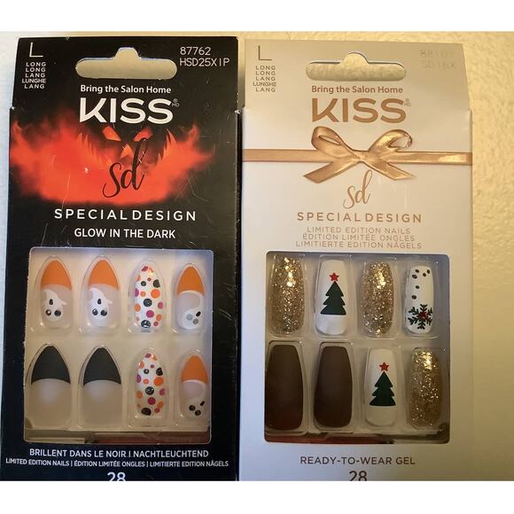 Kiss Halloween and Christmas Limited Edition Gel Nails NIB - Picture 1 of 1